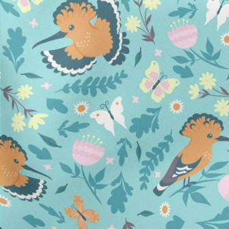Happy Bright Hummingbird Lightweight Cotton Poplin