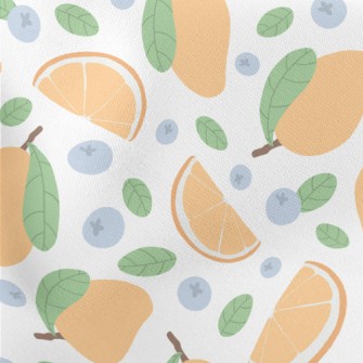 Sweet Mango And Orange Lightweight Cotton Poplin