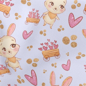 Send Love Bunny Lightweight Cotton Poplin