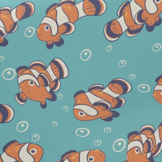 Cute Clownfish Family Midweight Cotton Poplin