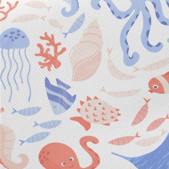 Gentle Octopus Seahorse Starfi Midweight Cotton Poplin