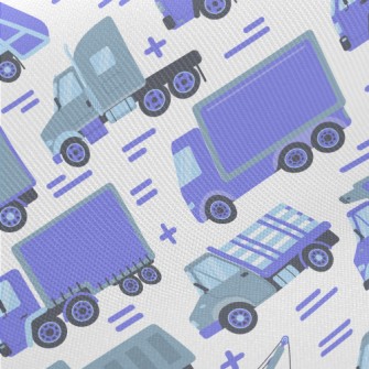 Busy Transportation Vehicle Midweight Cotton Poplin