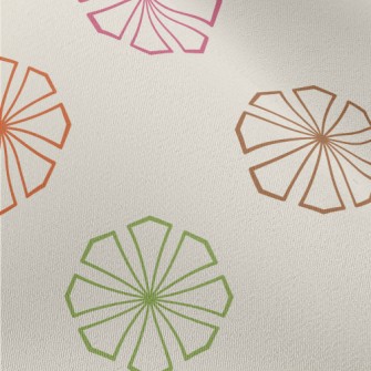 Colorful Geometric Flowers Chiffon