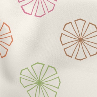 Colorful Geometric Flowers Stretch Ponte