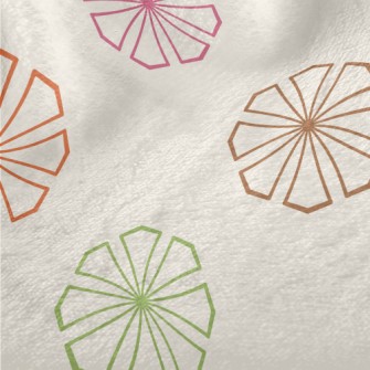 Colorful Geometric Flowers Minky
