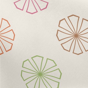 Colorful Geometric Flowers Pongee