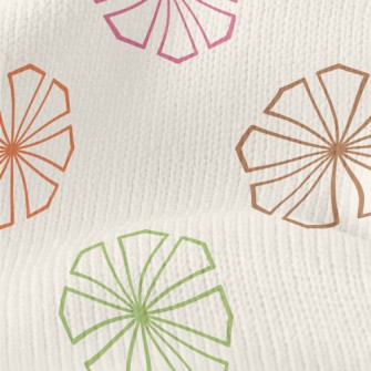 Colorful Geometric Flowers Stretch Jersey