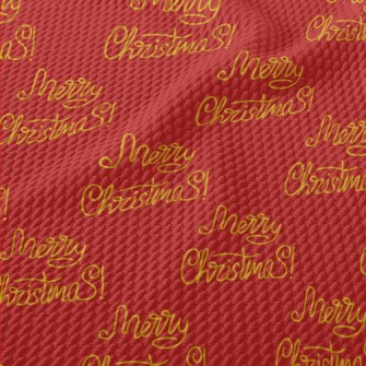 Handwritten Merry Christmas Birdseye Piqué