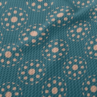 Apricot Polka Dot Decoration Birdseye Piqué