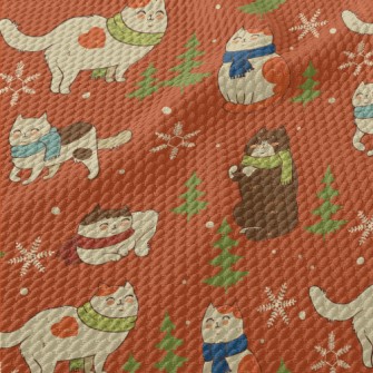 Winter Scarf Cat Birdseye Piqué