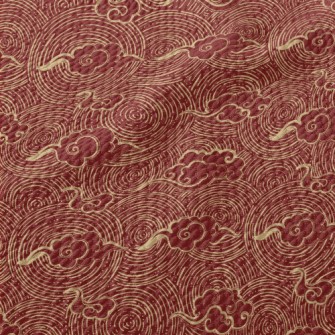 Chinese Clouds And Circles Birdseye Piqué