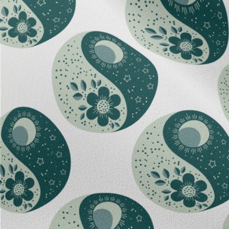 Flower Sun And Moon Yin And Ya Chiffon