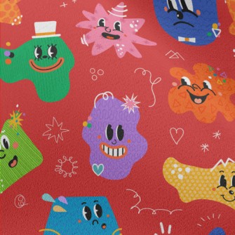 Funny Cartoon Shapes Chiffon