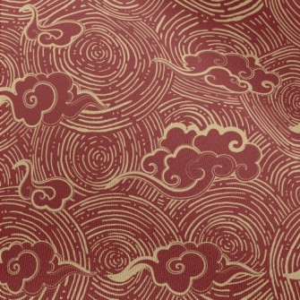Chinese Clouds And Circles Chiffon