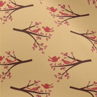 Autumn Birds And Branches Chiffon