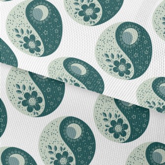 Flower Sun And Moon Yin And Ya Waterproof Oxford