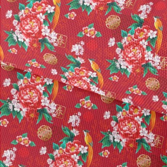 Chinese Festive Flowers And Bi Waterproof Oxford