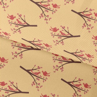 Autumn Birds And Branches Waterproof Oxford
