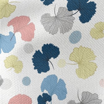 Colorful Hand Drawn Ginkgo Lea Waterproof Canvas