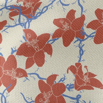 Vintage Tropical Hibiscus Waterproof Canvas