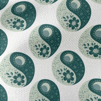 Flower Sun And Moon Yin And Ya Waterproof Canvas