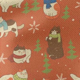 Winter Scarf Cat Waterproof Canvas