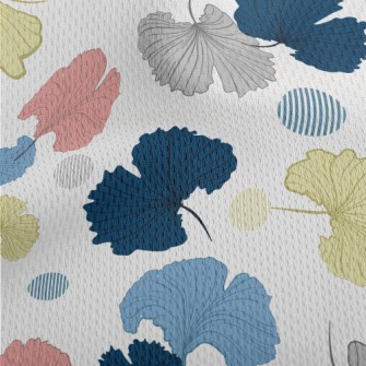 Colorful Hand Drawn Ginkgo Lea Athletic Mesh Flat Back
