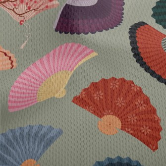 Traditional Oriental Folding F Athletic Mesh Flat Back