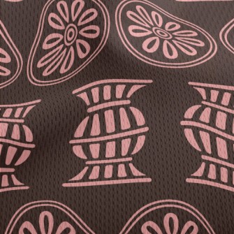 Flowers And Vases Doodle Athletic Mesh Flat Back