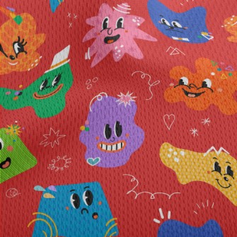 Funny Cartoon Shapes Athletic Mesh Flat Back