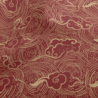 Chinese Clouds And Circles Athletic Mesh Flat Back