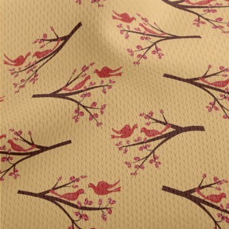 Autumn Birds And Branches Athletic Mesh Flat Back