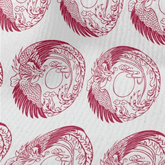 Hand Drawn Chinese Phoenix Terry