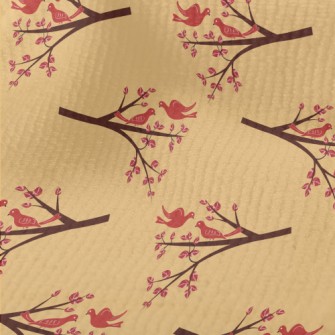 Autumn Birds And Branches Terry