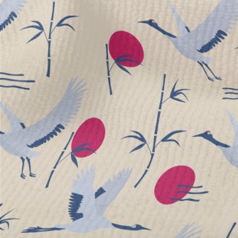 Flying Cranes And Bamboo Terry