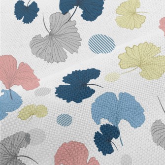 Colorful Hand Drawn Ginkgo Lea Performance Linen