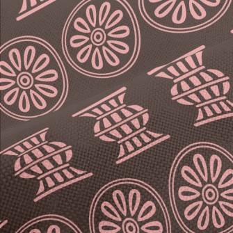 Flowers And Vases Doodle Performance Linen