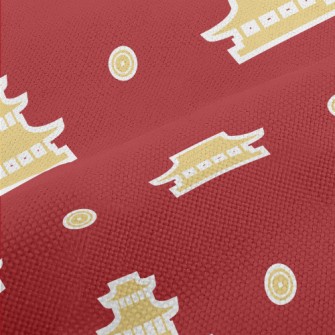 Chinese Style Building Sticker Performance Linen