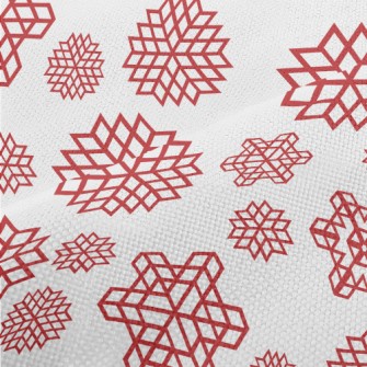 Red Christmas Snowflakes Performance Linen