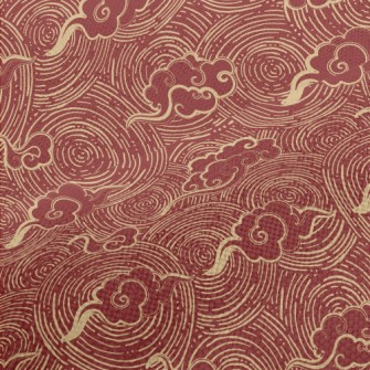 Chinese Clouds And Circles Performance Linen