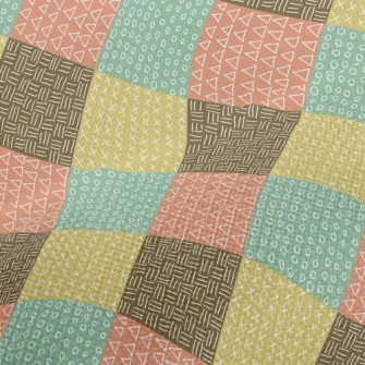 Hand Drawn Geometric Doodles Performance Linen