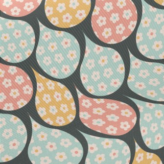 Colorful Water Drop Flowers Twill