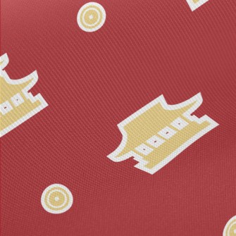 Chinese Style Building Sticker Twill
