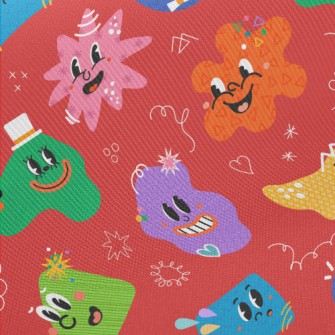 Funny Cartoon Shapes Twill