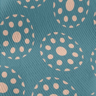 Apricot Polka Dot Decoration Standard Corduroy