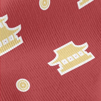 Chinese Style Building Sticker Standard Corduroy