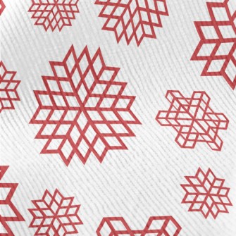 Red Christmas Snowflakes Standard Corduroy