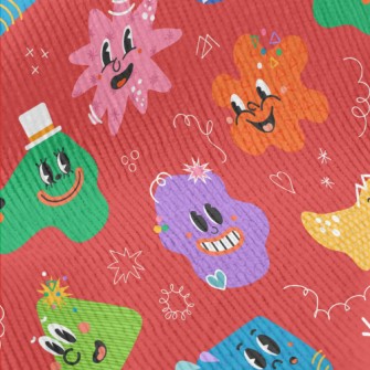 Funny Cartoon Shapes Standard Corduroy