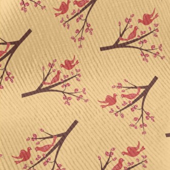 Autumn Birds And Branches Standard Corduroy