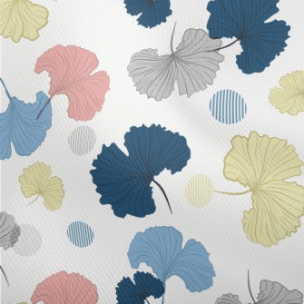 Colorful Hand Drawn Ginkgo Lea Dobby